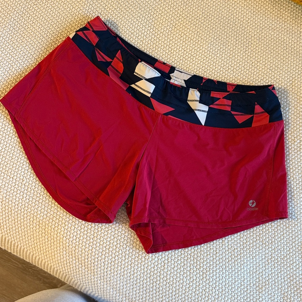 Oiselle Red Roga Athletic Shorts